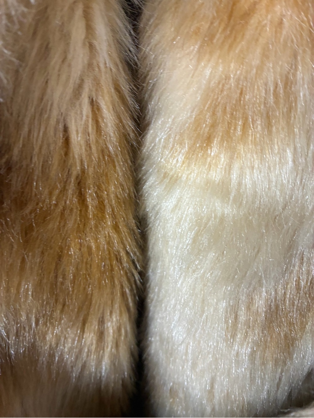 Coldwater Creek Boho, Gorpore, Cream Shearling Jacket with Brown Fur Trim 2X - Picture 7 of 13